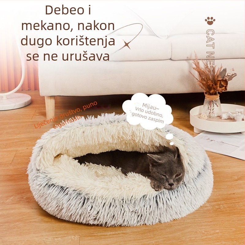 Gnijezdo za kućne ljubimce za pse - zatvoreno, toplo zimsko gnijezdo od PP cotton (Vrsta: Gnijezdo; Materijal: PP cotton; Namjena: Pas; Dizajn: Zatvoren; Zimska toplina)