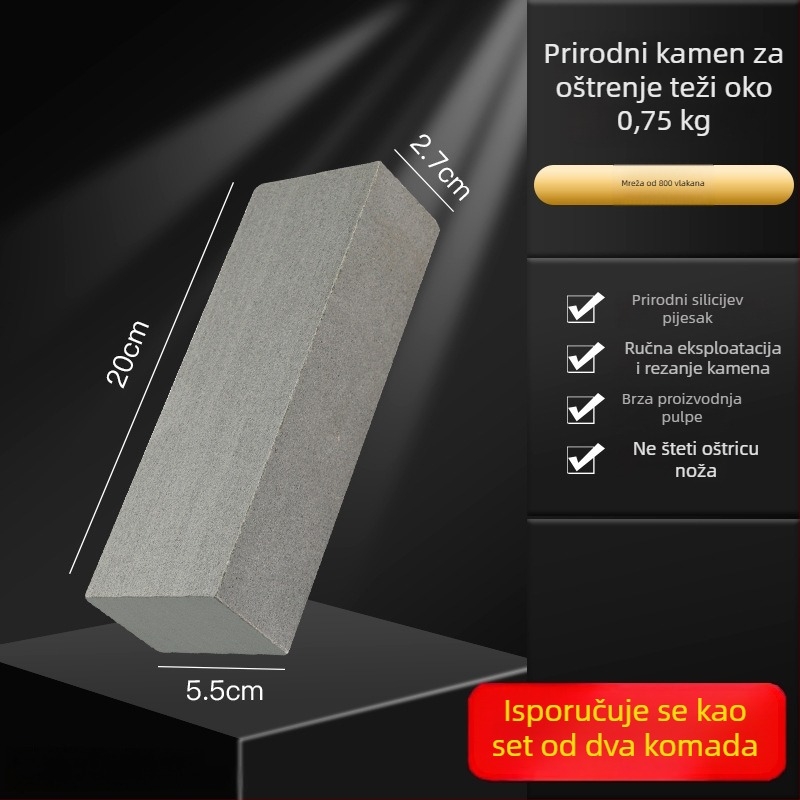 Prirodni kamen za oštrenje kuhinjskih noževa – fino brušenje uljni kamen, protuklizni alat, model 757876083656