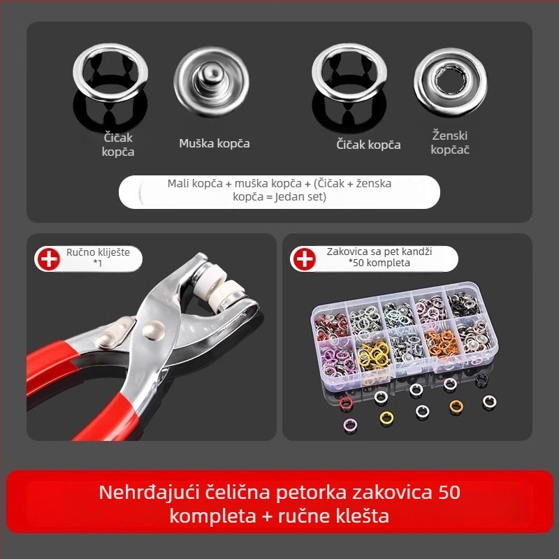 Navlaka za pokrivač s snap kopčama – bez šivanja, skriveni gumbi, zamjena zatvarača