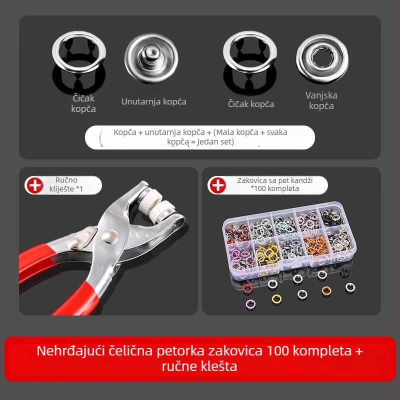 Navlaka za pokrivač s snap kopčama – bez šivanja, skriveni gumbi, zamjena zatvarača