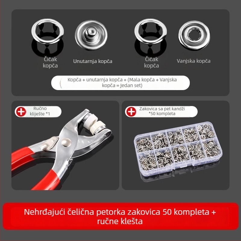 Navlaka za pokrivač s snap kopčama – bez šivanja, skriveni gumbi, zamjena zatvarača