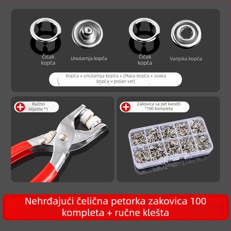 Navlaka za pokrivač s snap kopčama – bez šivanja, skriveni gumbi, zamjena zatvarača