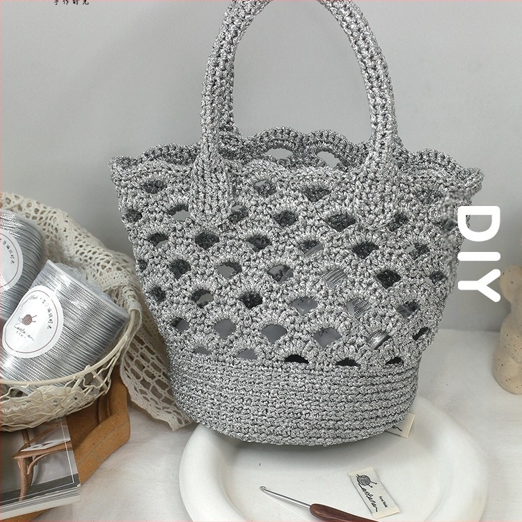 Ljetna kukičana torbica - DIY set za pletenje, plastična tkanina torba, Šifra proizvoda 1007136653