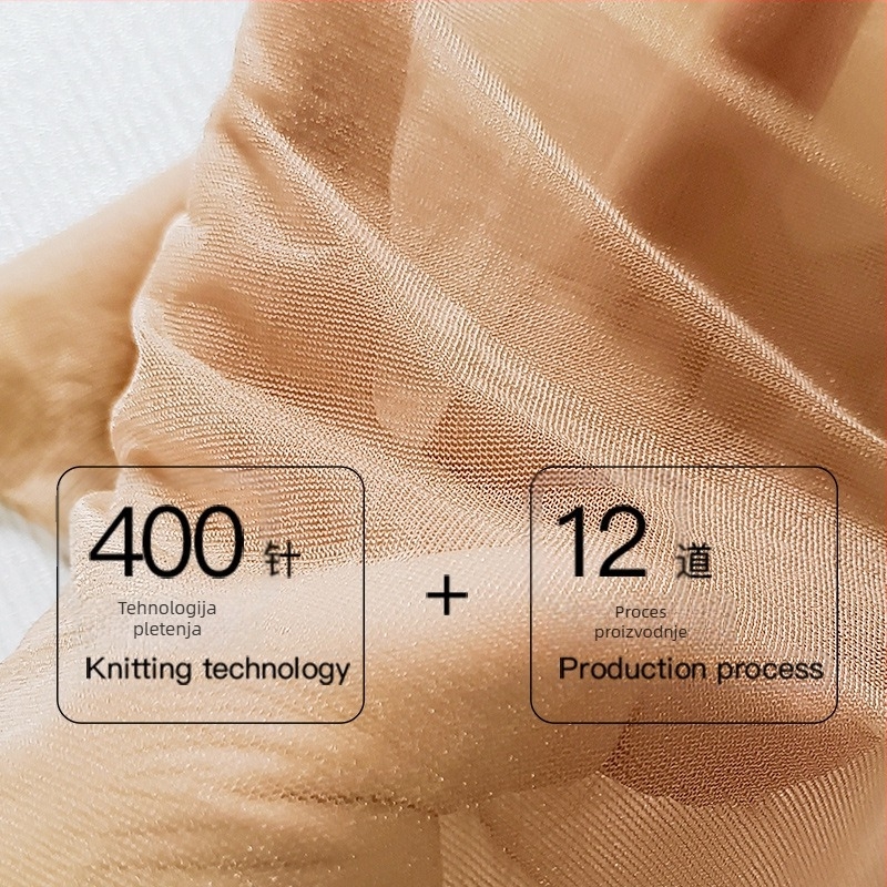 Finnas čarape iznad koljena za žene — protuklizne, čipkasti detalji, jednobojne, 15D najlon