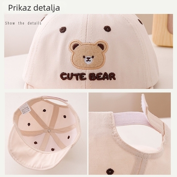 Šešir s vizirjem za djecu 1–2 godine, kupolasti oblik, krati rub, zaštita od sunca, proljeće–jesen