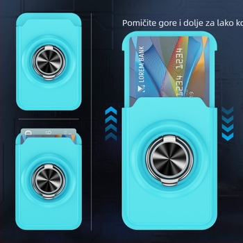 Magnetska držač iPhone sa zaštitom kartice — PC proziran, mat završni premaz, magnet N52, ubrizgano oblikovanje, podrška prilagodbi, kompatibilno s iPhone 12-14