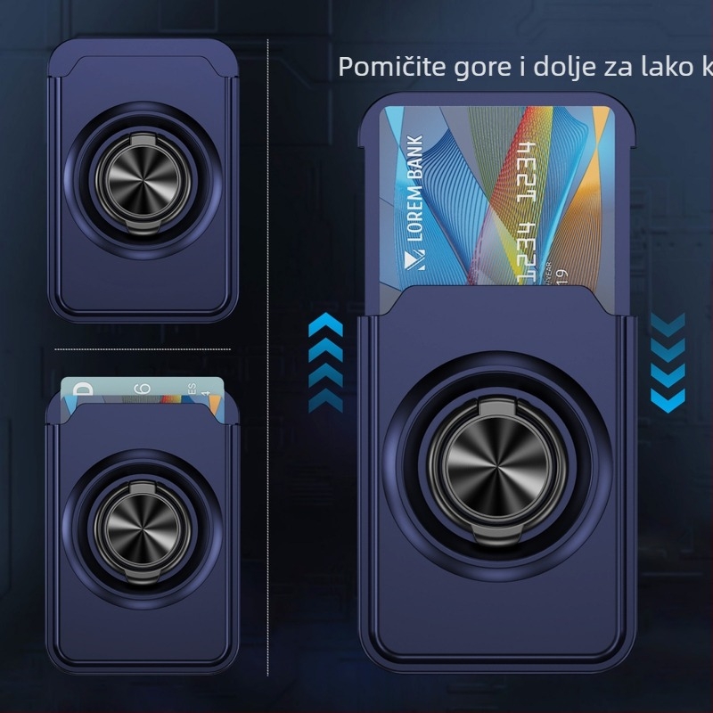 Magnetska držač iPhone sa zaštitom kartice — PC proziran, mat završni premaz, magnet N52, ubrizgano oblikovanje, podrška prilagodbi, kompatibilno s iPhone 12-14