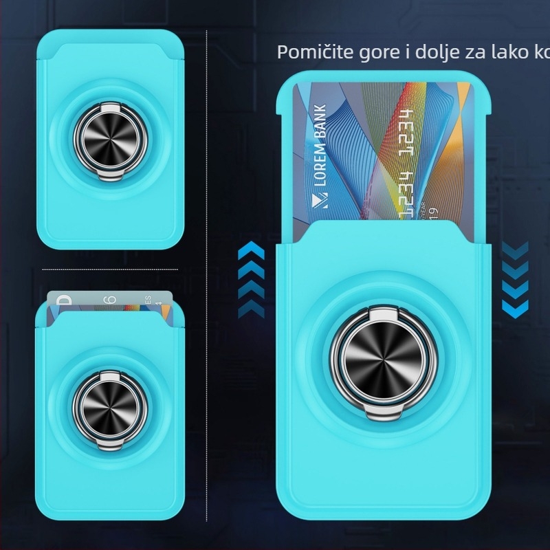 Magnetska držač iPhone sa zaštitom kartice — PC proziran, mat završni premaz, magnet N52, ubrizgano oblikovanje, podrška prilagodbi, kompatibilno s iPhone 12-14