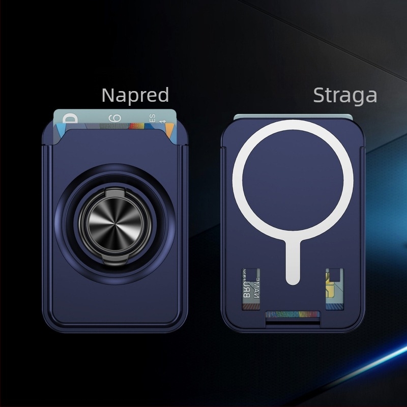 Magnetska držač iPhone sa zaštitom kartice — PC proziran, mat završni premaz, magnet N52, ubrizgano oblikovanje, podrška prilagodbi, kompatibilno s iPhone 12-14