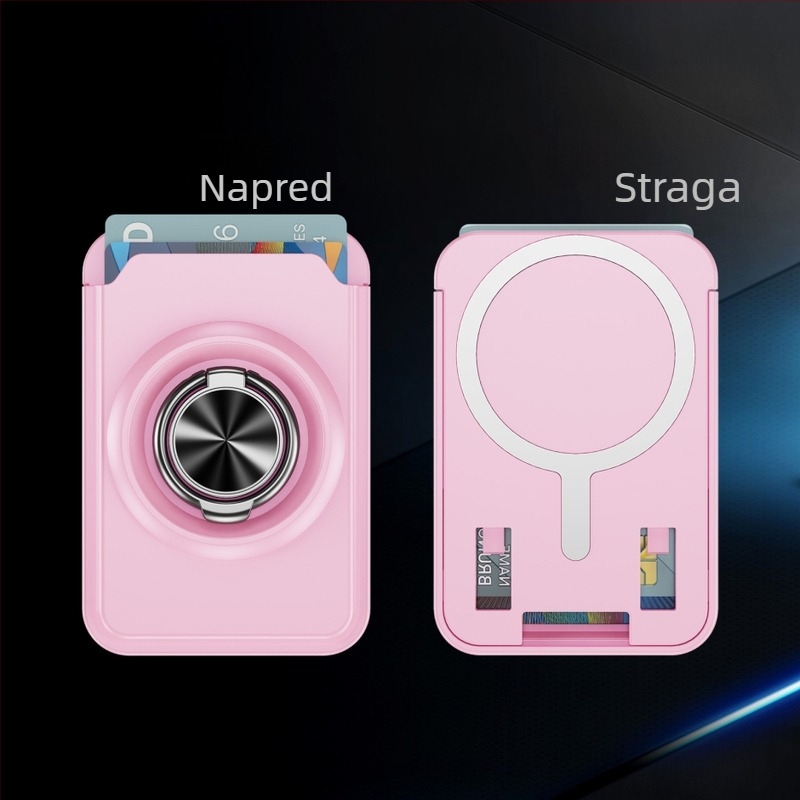 Magnetska držač iPhone sa zaštitom kartice — PC proziran, mat završni premaz, magnet N52, ubrizgano oblikovanje, podrška prilagodbi, kompatibilno s iPhone 12-14