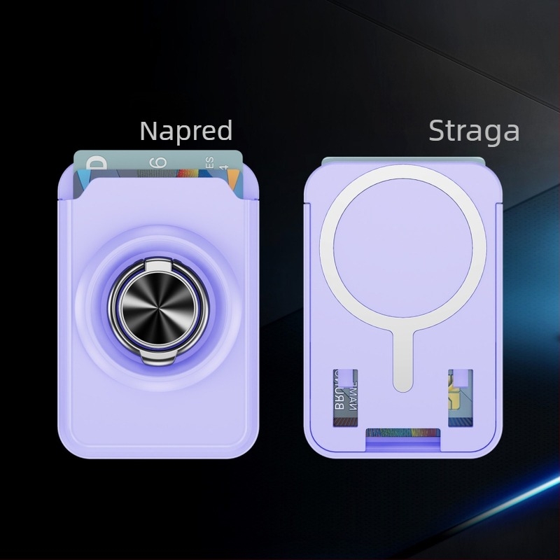 Magnetska držač iPhone sa zaštitom kartice — PC proziran, mat završni premaz, magnet N52, ubrizgano oblikovanje, podrška prilagodbi, kompatibilno s iPhone 12-14