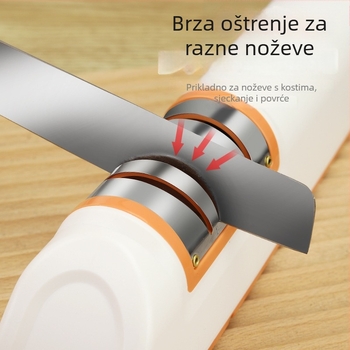 Električni oštrač noževa s ABS kućištem i bazom s usisnom pumpom, kućno brzo oštrenje, kamen za oštrenje noževa, moderni minimalistički dizajn