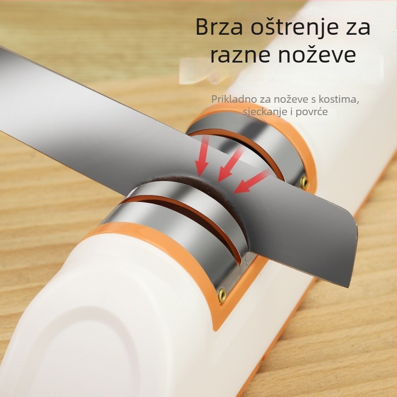 Električni oštrač noževa s ABS kućištem i bazom s usisnom pumpom, kućno brzo oštrenje, kamen za oštrenje noževa, moderni minimalistički dizajn
