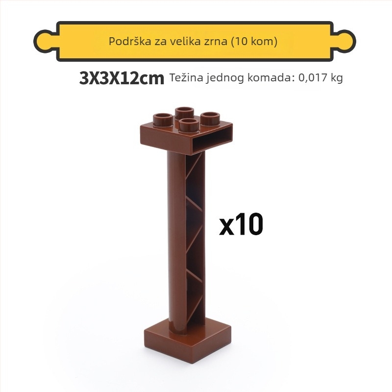 Tongshida Drveni Set Putu Sa Velikim Blokovima i Univerzalnim Konektorima Za Dob 0–3 Godine