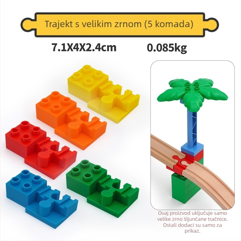 Tongshida Drveni Set Putu Sa Velikim Blokovima i Univerzalnim Konektorima Za Dob 0–3 Godine