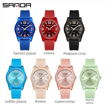 Sanda 6277 dječji kvarcni sat, vodootporan do 50 m, svijetleći, TPU narukvica, staklo prekriveno