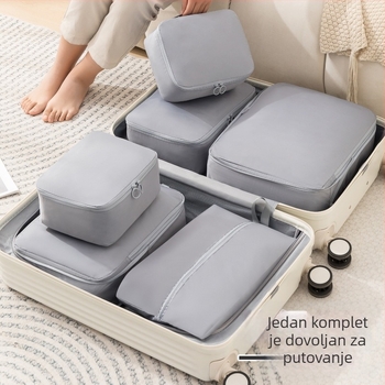 Putna torba QM2024, kubičnog oblika, poliester, višenamjenski organizator za cipele, odjeću i toaletne potrepštine