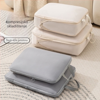 Putna torba QM2024, kubičnog oblika, poliester, višenamjenski organizator za cipele, odjeću i toaletne potrepštine