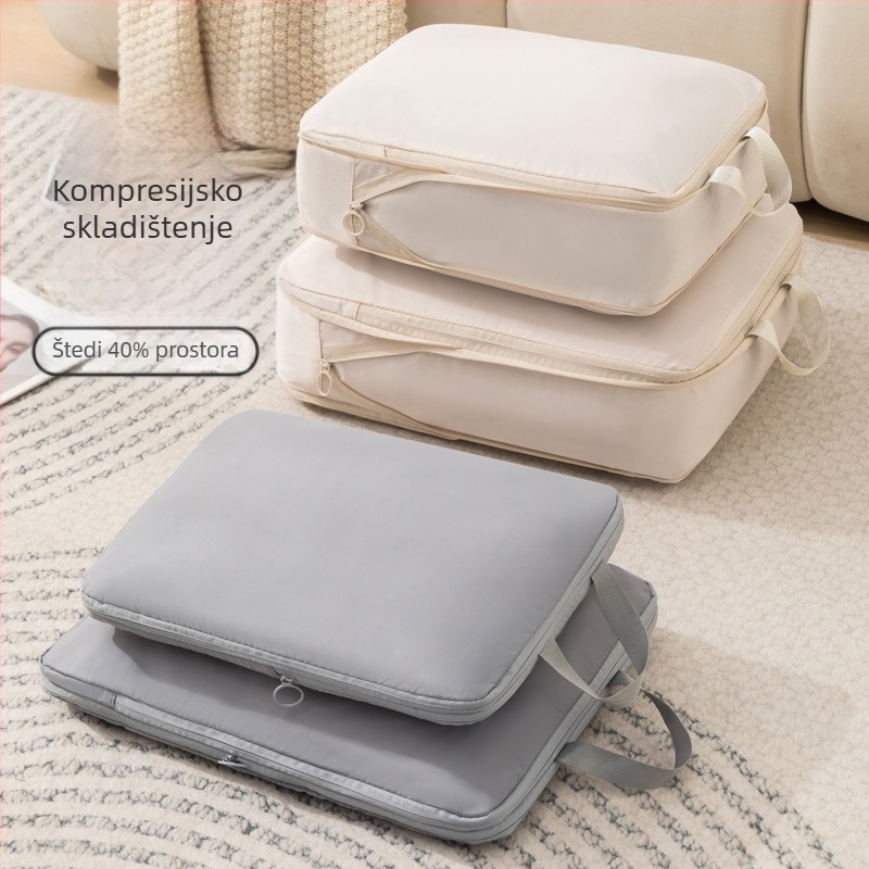 Putna torba QM2024, kubičnog oblika, poliester, višenamjenski organizator za cipele, odjeću i toaletne potrepštine