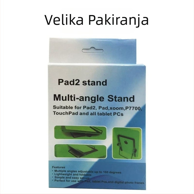 Metalik stolni držač za tablet i telefon, sklopiv, kompatibilan s iPadom, iPhone 1. generacijom, iPhone 3G/3GS i iPod Touch 4. generacije