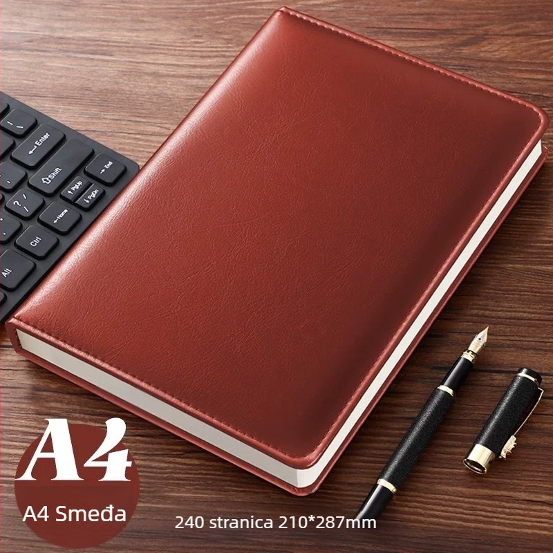 Bilježnica Emma the bunny, PU korica, nitno povezivanje, Dowling papir 80 g, poslovni uredski stil