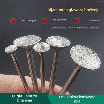 Diamantska glava za brušenje s konkavnim žlijebom za električnu brusilicu; alat za poliranje jadeit kuglica
