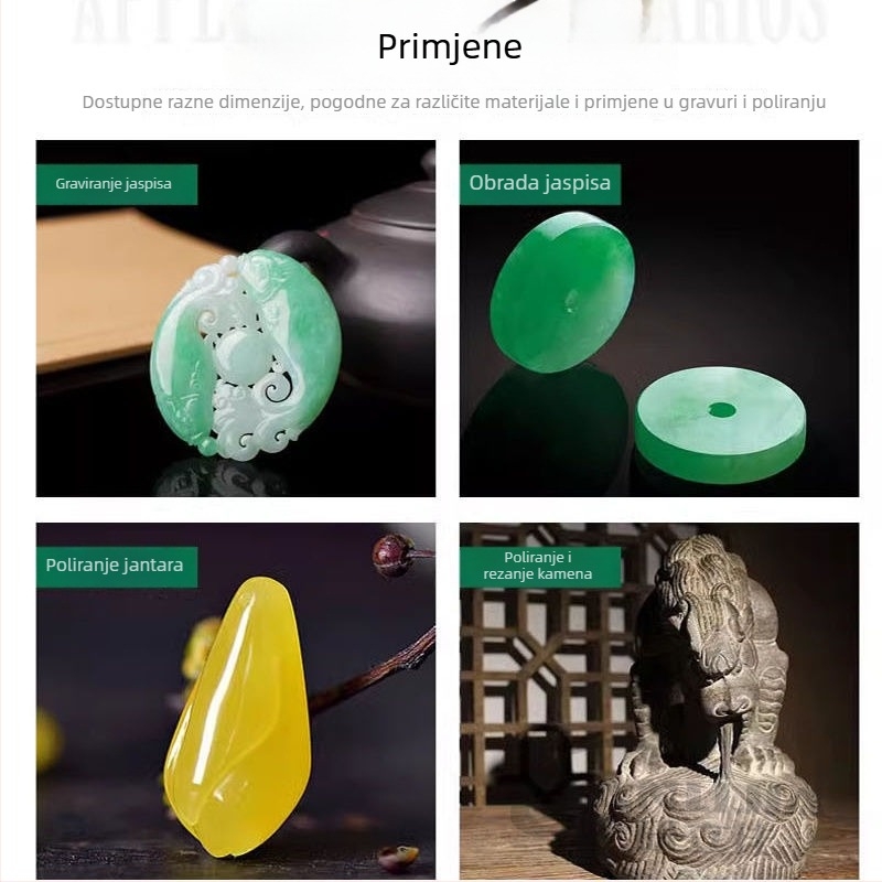 Diamantska glava za brušenje s konkavnim žlijebom za električnu brusilicu; alat za poliranje jadeit kuglica