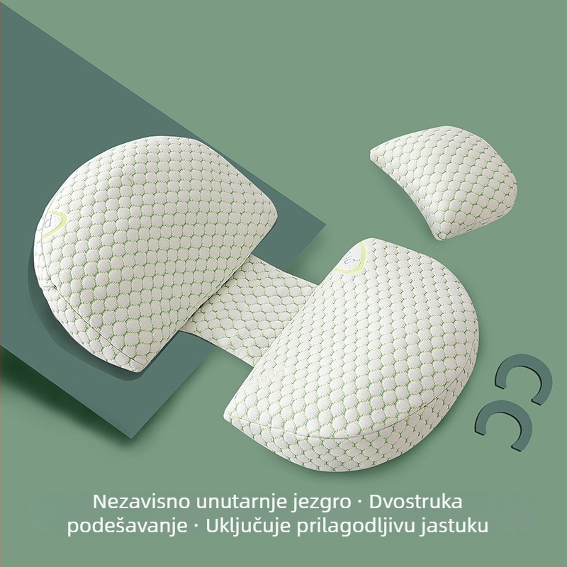 Blue Love Flower trudnički U-oblik jastuk za spavanje — oblik: U, jezgra: 100% pamuk, težina: 1.05–1.50 kg, pogodan za cijelu trudnoću