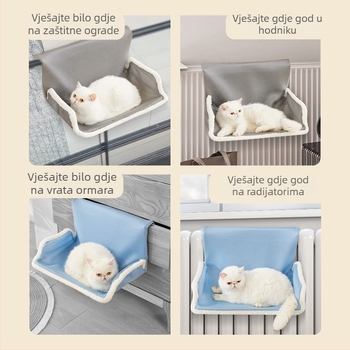 Mačji hamak za prozor - četiri sezone, viseće ležište uz prozor i balkon