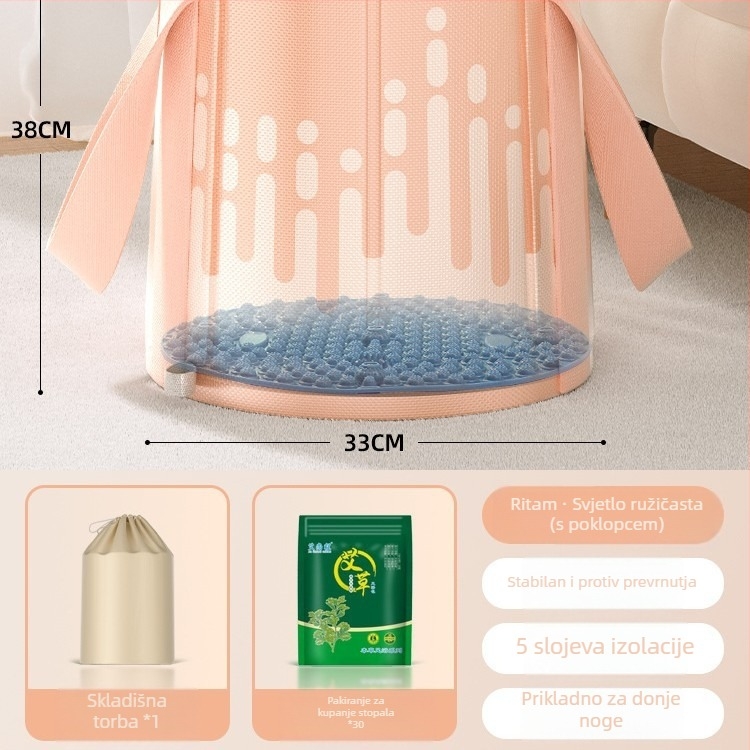 Sklopiva kadica za stopala s visinom do potkoljenice, keramička, nordičkog stila, prijenosna