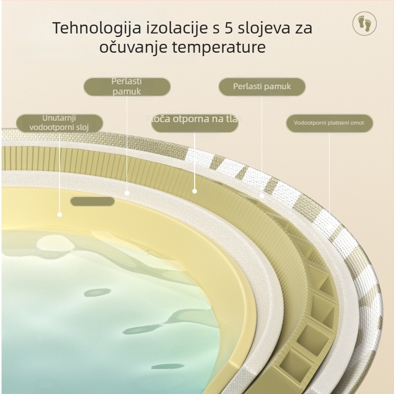 Sklopiva kadica za stopala s visinom do potkoljenice, keramička, nordičkog stila, prijenosna