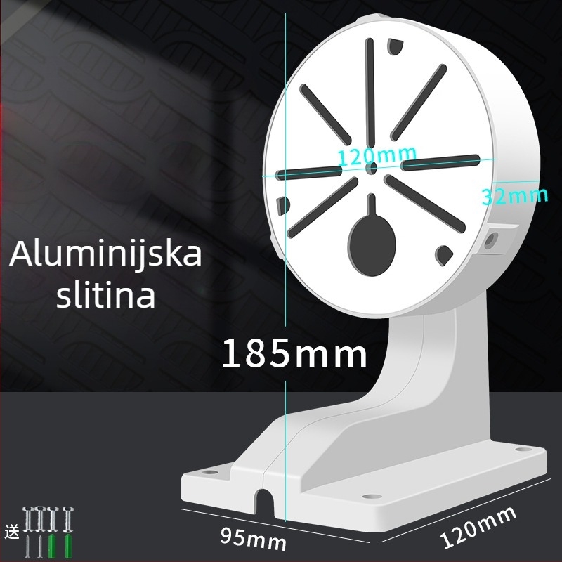 Unutarnji nosač za kameru s kupolom, s ugrađenom kutijom za kabel, plastični