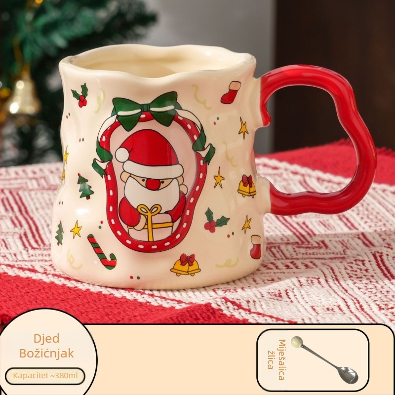 Keramička šalica s modernim minimalističkim dizajnom, otporna na toplinu, okruglog oblika, tisk vlastitog logotipa.