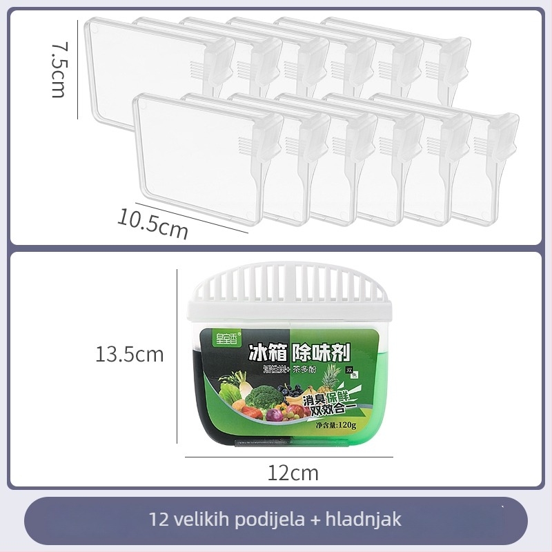 Dijelič hladnjaka – bočna vrata, vertikalni razdjelnik, prilagodljivi plastični panel, modularna konfiguracija