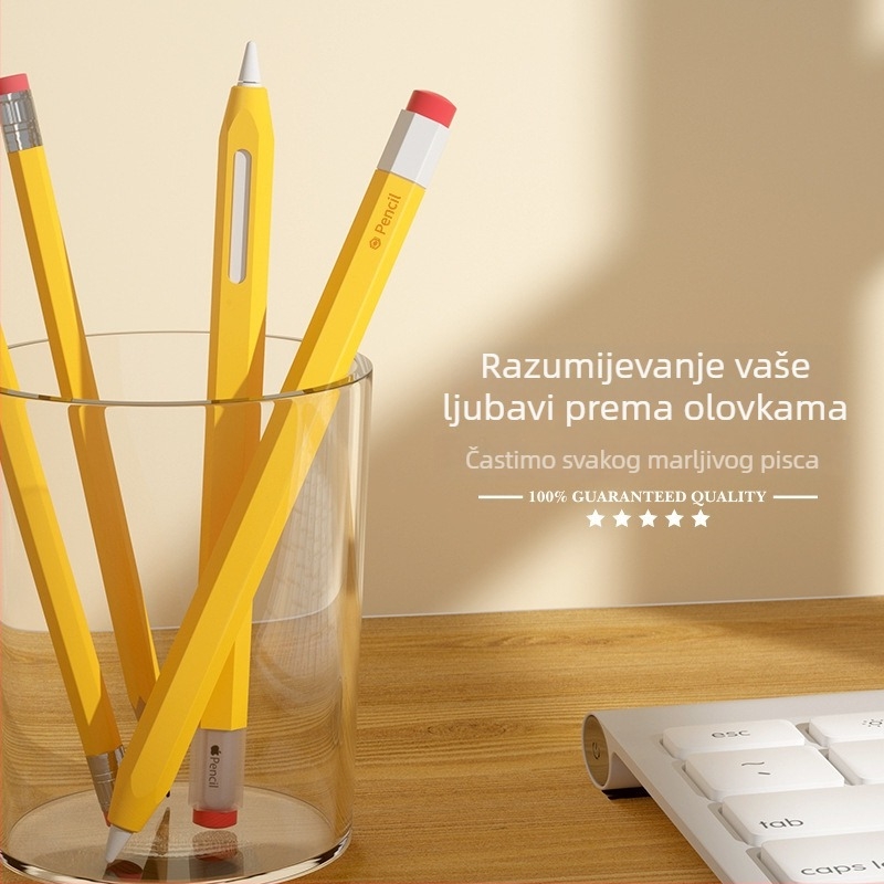 Silikonska zaštitna futrola za Apple Pencil (Gen 1 i Gen 2) - sprječava kotrljanje, otporna na padove, protuklizna