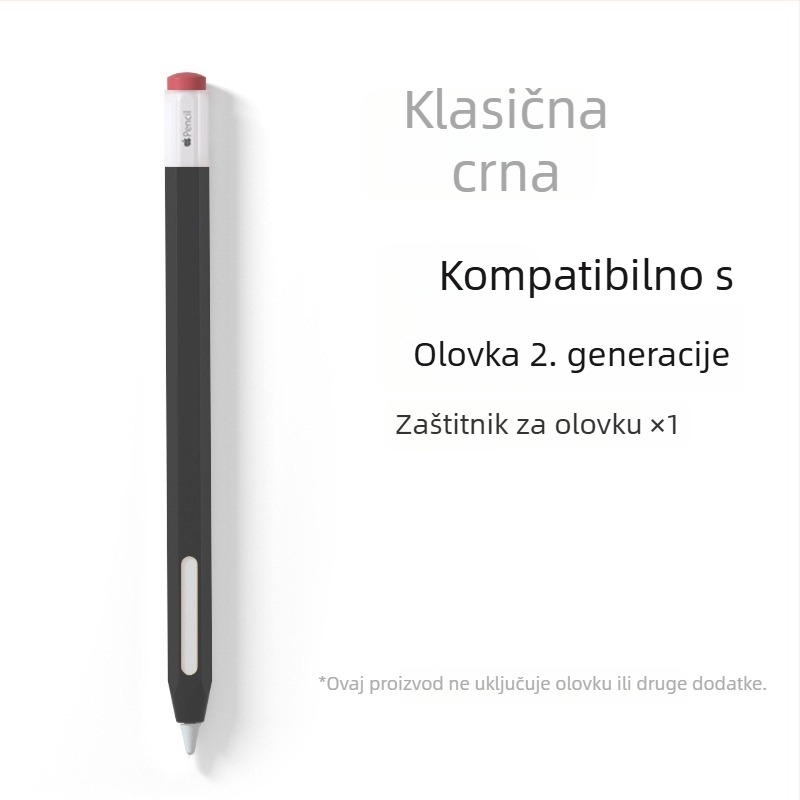 Silikonska zaštitna futrola za Apple Pencil (Gen 1 i Gen 2) - sprječava kotrljanje, otporna na padove, protuklizna