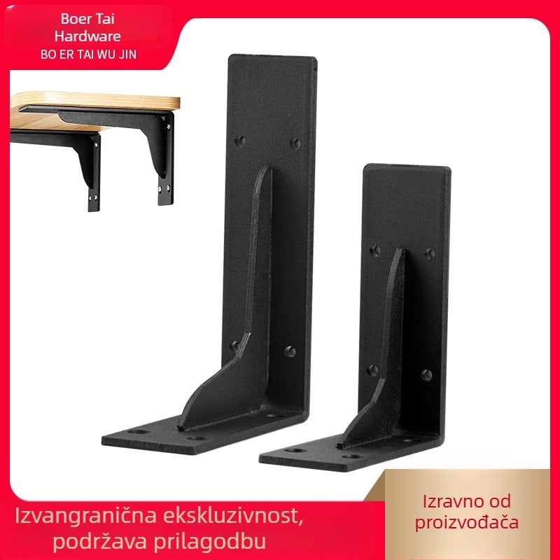 Trokutasti nosivi okvir za zidnu policu, od hladno valjanog čelika, univerzalno, moderan minimalistički dizajn, Berthet