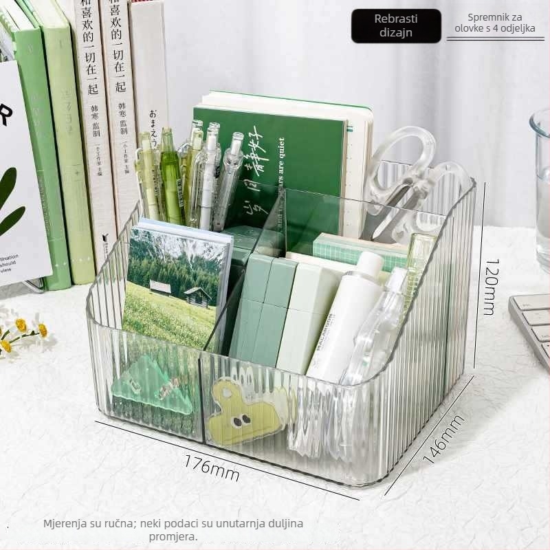 Prozirni akrilni držač za olovke s velikim kapacitetom — organizator stola za djecu, poklon za razrednog kolegu, Božić