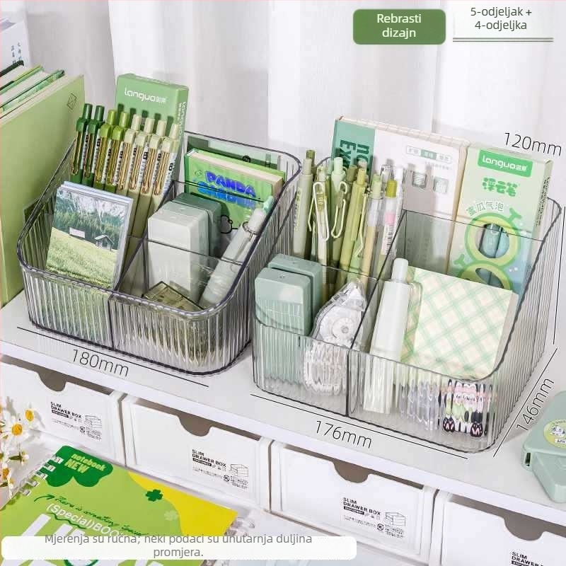 Prozirni akrilni držač za olovke s velikim kapacitetom — organizator stola za djecu, poklon za razrednog kolegu, Božić