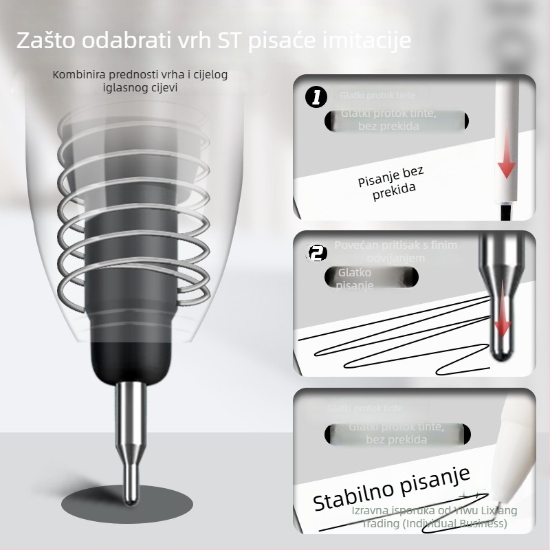 Gel olovka tipa bureta s kliznim mehanizmom, brzo sušeća, za ispite, plastično kućište, Marvel serija