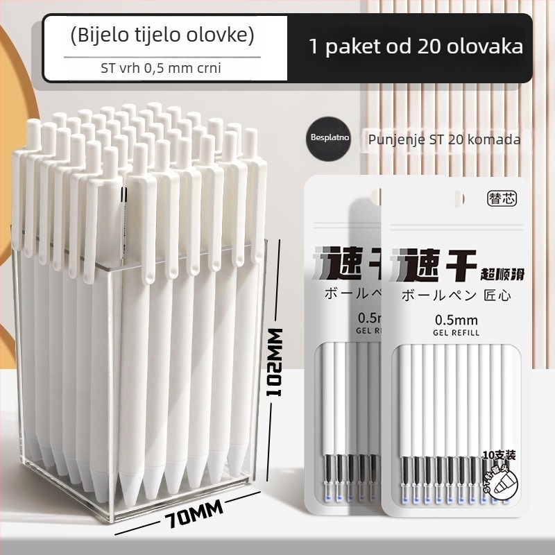 Gel olovka tipa bureta s kliznim mehanizmom, brzo sušeća, za ispite, plastično kućište, Marvel serija