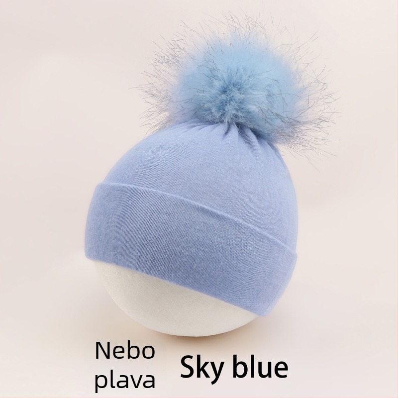 Pulover kapa za bebe s kupolastim vrhom i rubom za uši, topla i otporna na vjetar, za djecu od 0 do 2 godine