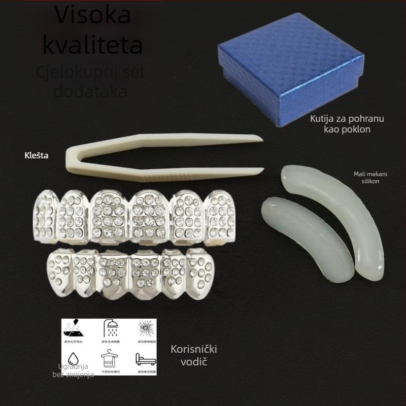 Zubni nakit za kostime - legura, elektropliranje, crtani stil, svježi i sladak dizajn, proljeće 2025