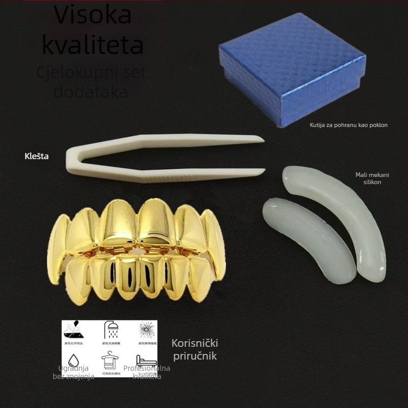 Zubni nakit za kostime - legura, elektropliranje, crtani stil, svježi i sladak dizajn, proljeće 2025