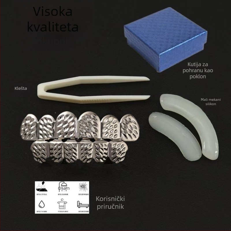 Zubni nakit za kostime - legura, elektropliranje, crtani stil, svježi i sladak dizajn, proljeće 2025