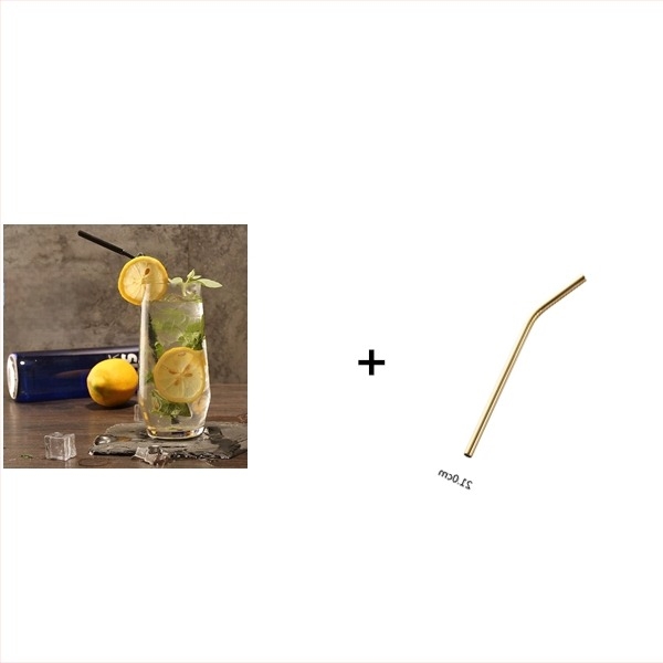 Staklena čaša za piće – nordijski stil, sa slamkom, prijenosna, jednoslojna