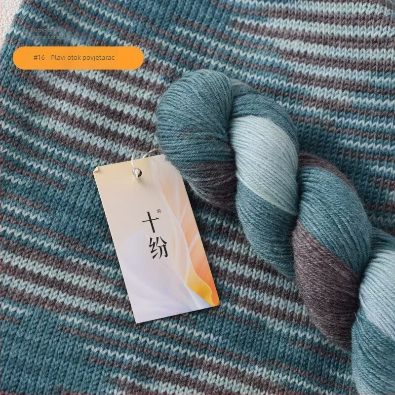 Ručno obojano vuneno predivo (miješana pređa; pređa na motke; ring-spun; za ručno pletenje; Proizvodni broj: 80 vuneno ručno obojano predivo)