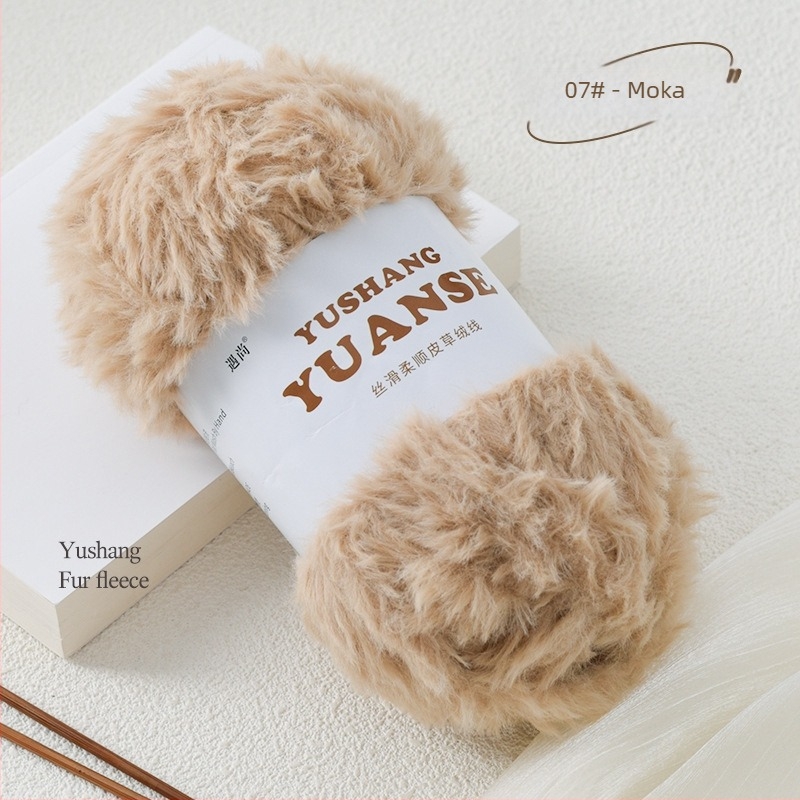 Lažno krzno u baršunastoj niti za pletenje, Siro spinning, oblik vlakna: skupina, 100 g