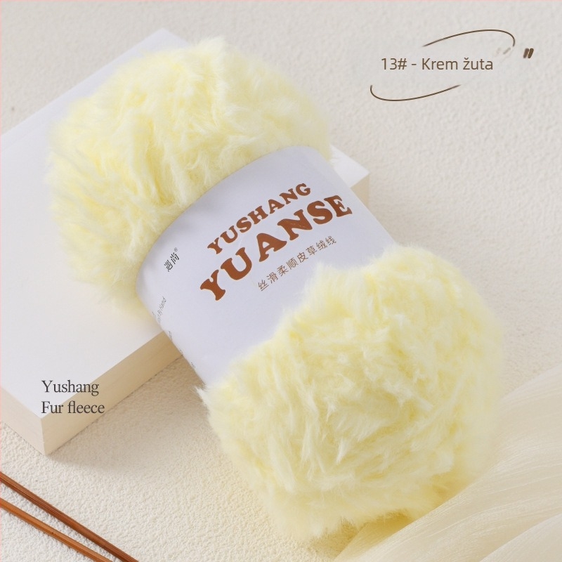 Lažno krzno u baršunastoj niti za pletenje, Siro spinning, oblik vlakna: skupina, 100 g