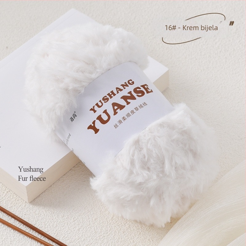 Lažno krzno u baršunastoj niti za pletenje, Siro spinning, oblik vlakna: skupina, 100 g